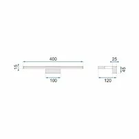 Aplica baie Rea 8w 40 cm alb APP368-1W picture - 7