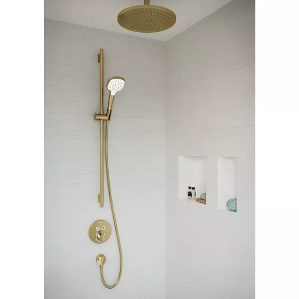 Bara cu furtun de dus Hansgrohe Unica S Puro 90 cm auriu lucios picture - 6