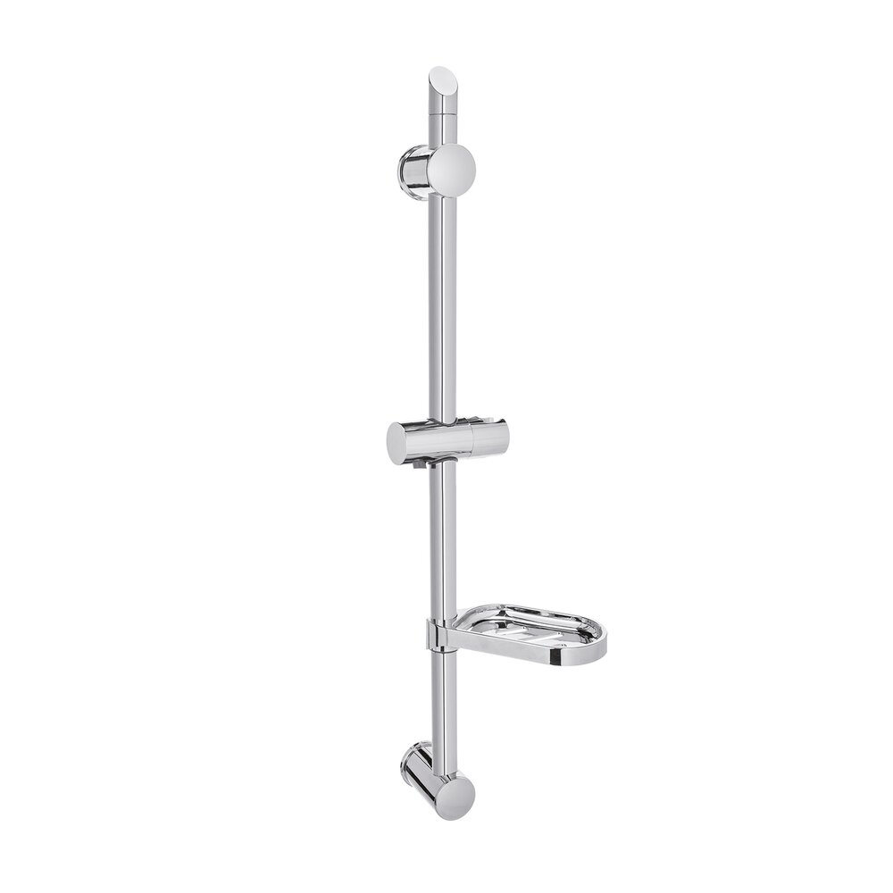 Bara de dus reglabila crom Invena Kos 60 cm cu etajera