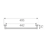 Bara portprosop FDesign Meriva 45 cm crom lucios picture - 2