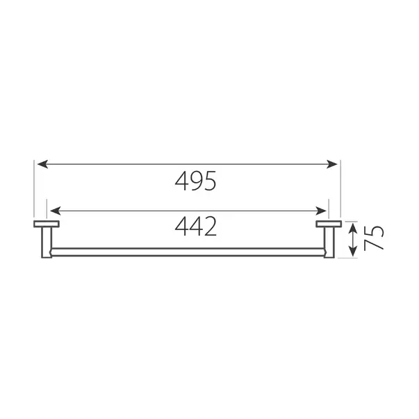 Bara portprosop FDesign Meriva 45 cm crom lucios picture - 2
