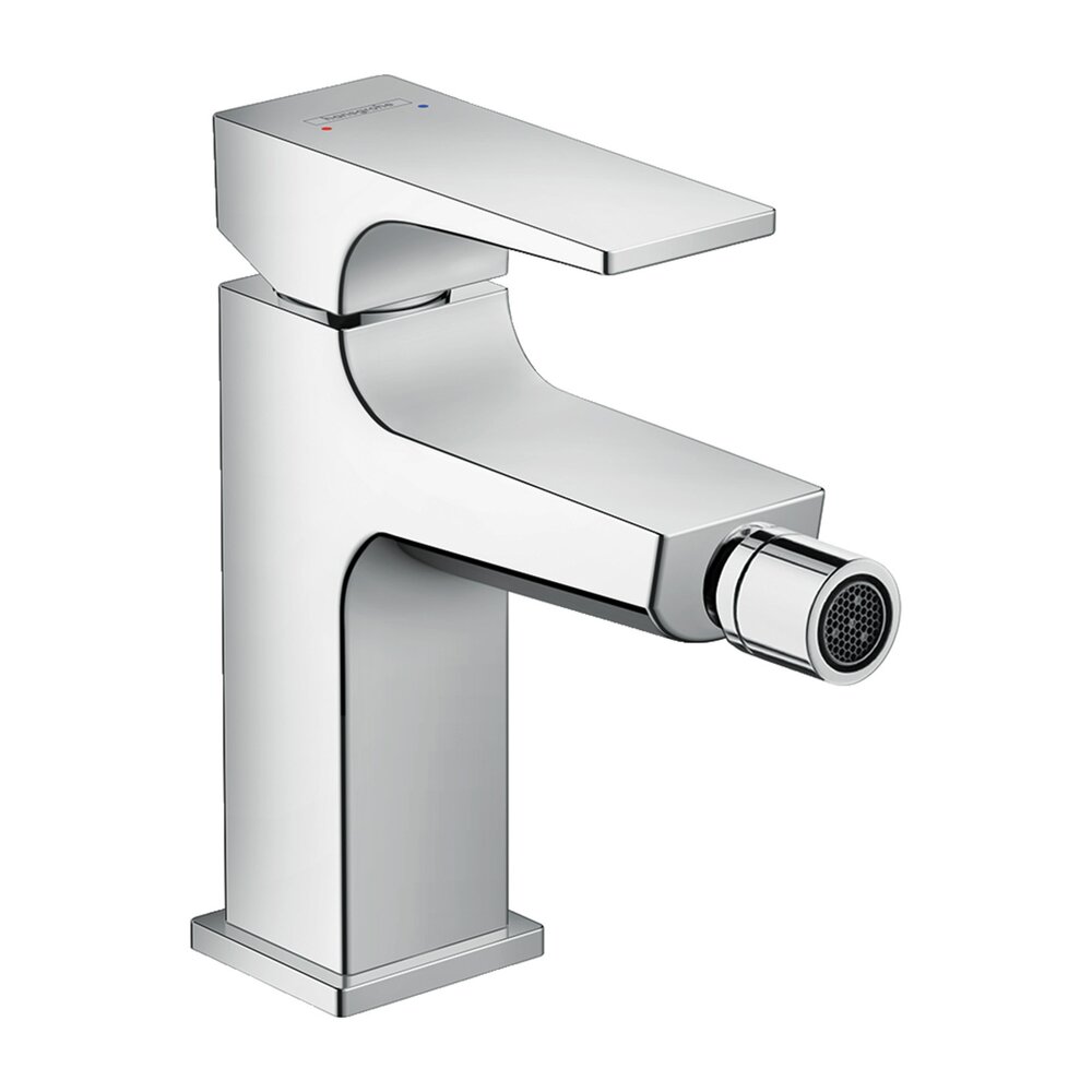 Baterie bideu Hansgrohe Metropol cu ventil Push-Open crom