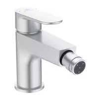 Baterie bideu Ideal Standard Cerafine O argintiu mat cu ventil Click-Clack