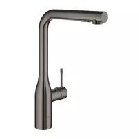 Baterie bucatarie cu dus extractabil Grohe Essence inalta antracit lucios Hard Graphite