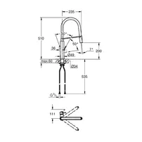 Baterie bucatarie cu pipa flexibila Grohe Concetto crom lucios picture - 4