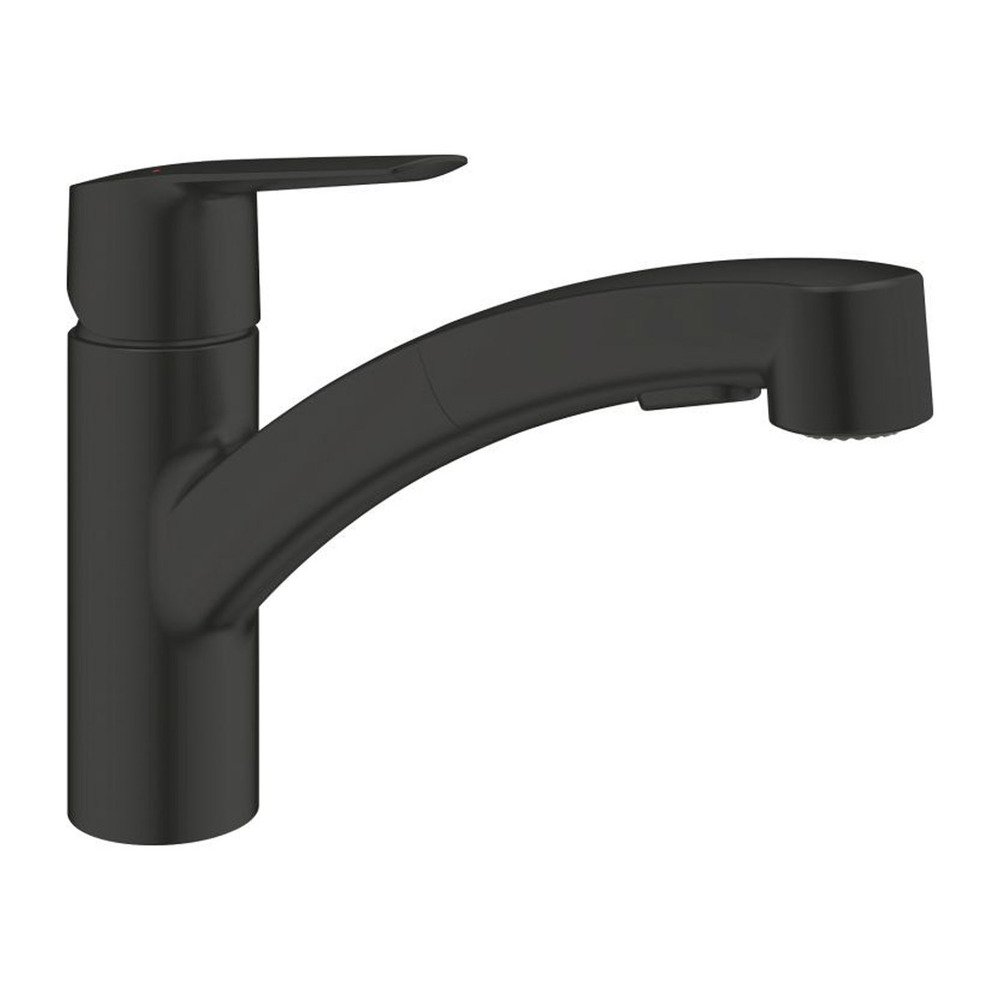 Baterie bucatarie cu dus extractibil Grohe Start negru mat