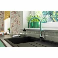 Baterie bucatarie cu pipa flexibila crom-menta Ferro Zumba picture - 4