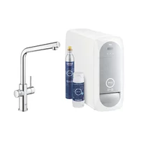 Baterie bucatarie Grohe Blue Home crom pipa tip L si Starter Kit