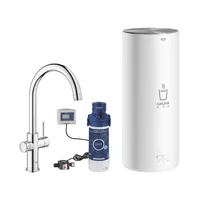 Baterie bucatarie Grohe Red Duo crom pipa tip C si boiler marimea L