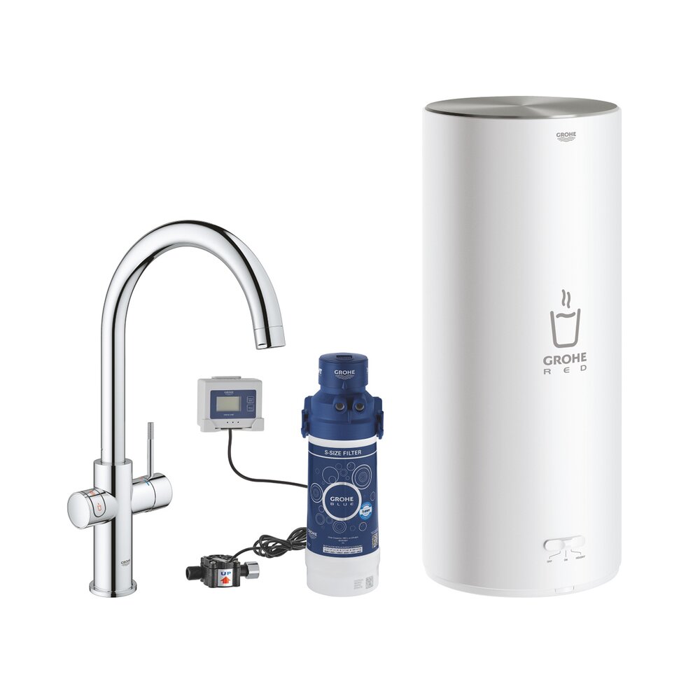 Baterie bucatarie Grohe Red Duo tip C si boiler marimea L Grohe