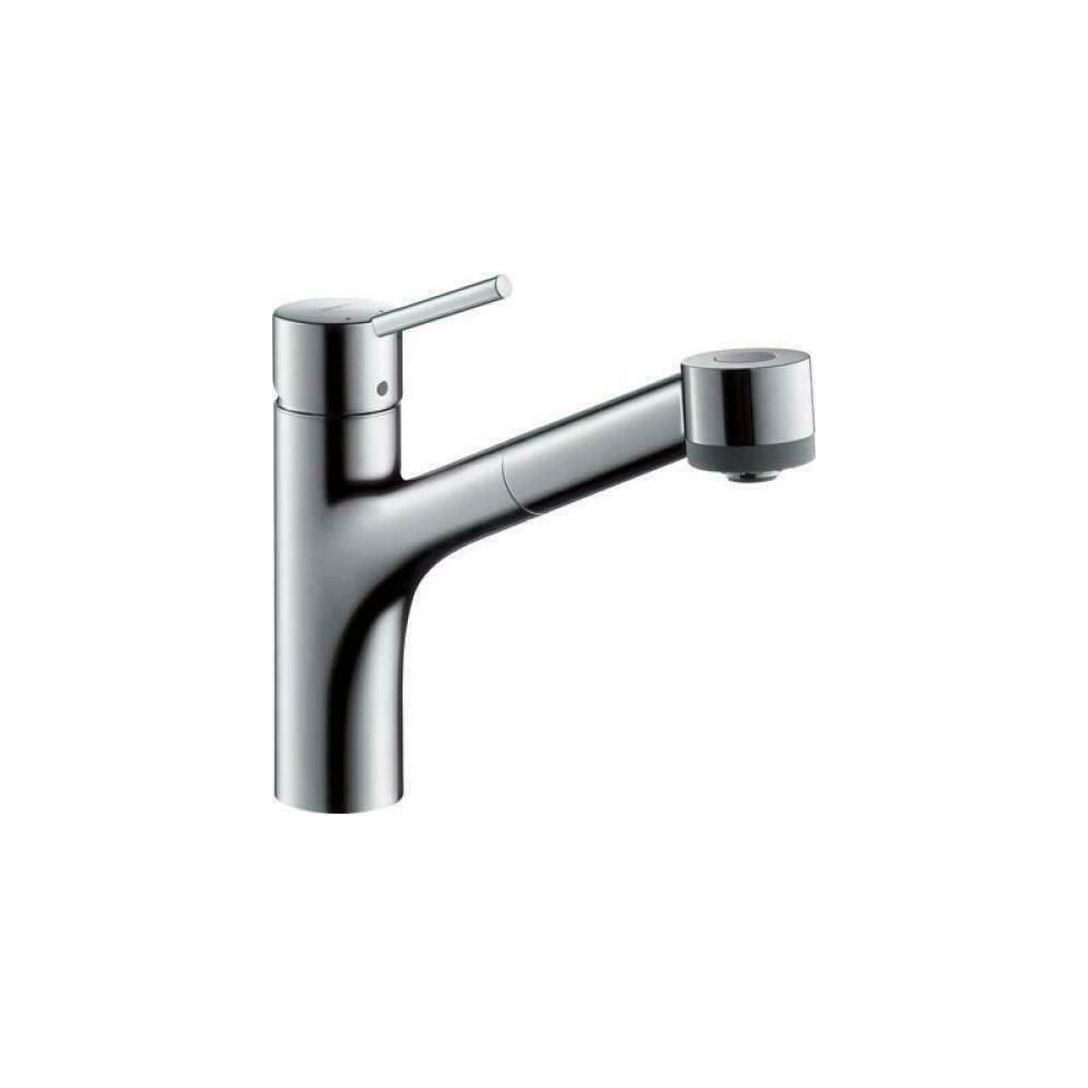 Baterie bucatarie Hansgrohe Talis S crom cu dus extractibil Hansgrohe imagine model 2022