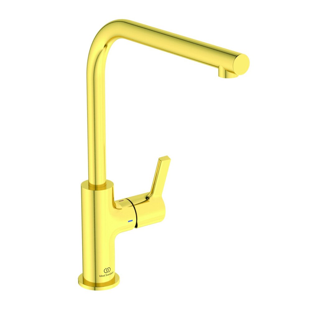 Baterie bucatarie Ideal Standard Gusto 303 pipa rotativa auriu periat