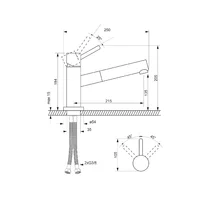 Baterie bucatarie cu dus extractibil Omnires Y inox picture - 2