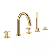 Baterie cada - dus Grohe Atrio 5 elemente auriu lucios Cool Sunrise