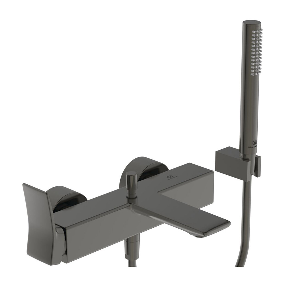 Baterie cada - dus Ideal Standard Atelier Conca gri Magnetic Grey cu set de dus