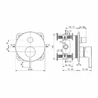Baterie cada - dus incastrata Ideal Standard Atelier Joy auriu periat fara corp ingropat picture - 9