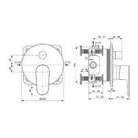 Baterie cada - dus incastrata Ideal Standard Cerafine O rose mat fara corp ingropat picture - 3