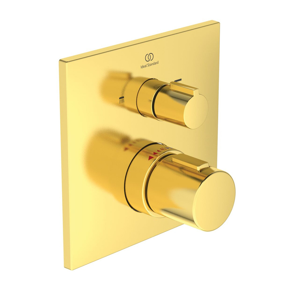 Baterie cada – dus incastrata Ideal Standard Ceratherm C100 auriu periat fara corp ingropat auriu