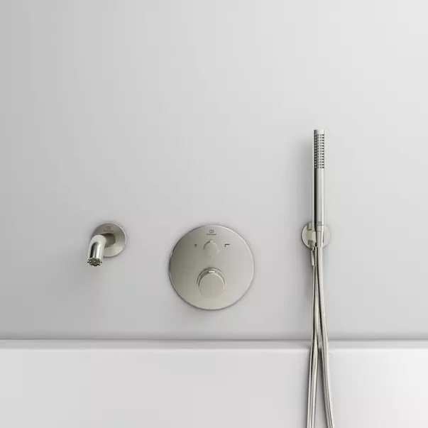 Baterie cada - dus incastrata Ideal Standard Ceratherm T100 argintiu Silver Storm fara corp ingropat picture - 3