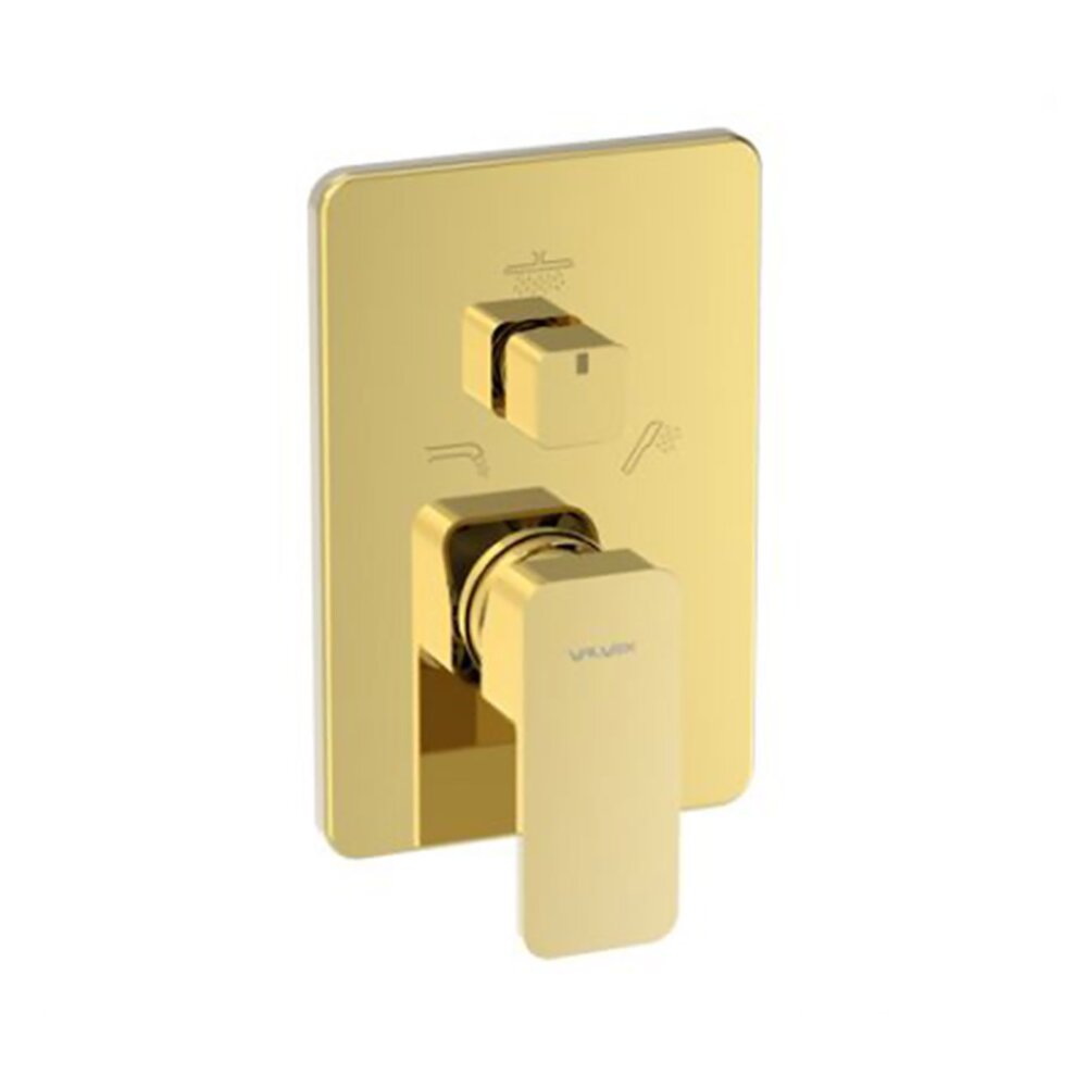 Baterie cada – dus incastrata Valvex Loft Gold monocomanda auriu 3 functii auriu