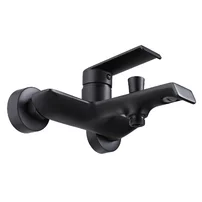 Baterie cada - dus Rea Hass monocomanda negru cu set de dus picture - 4
