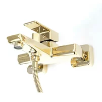 Baterie cada - dus Rea Orix monocomanda auriu cu set de dus picture - 4