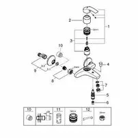 Baterie cada - dus Grohe Eurosmart New crom lucios picture - 3