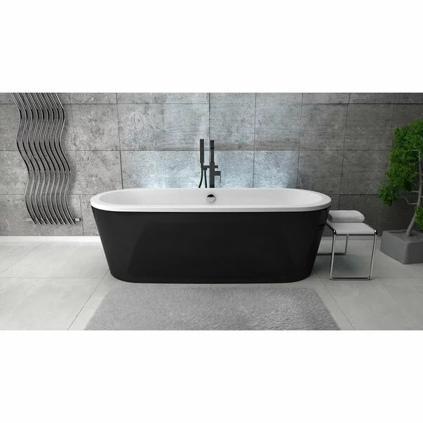 Baterie cada montaj pe pardoseala Besco Modern II Negru mat picture - 3