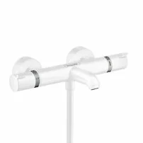 Baterie cada - dus termostatata Hansgrohe Ecostat Comfort alb mat