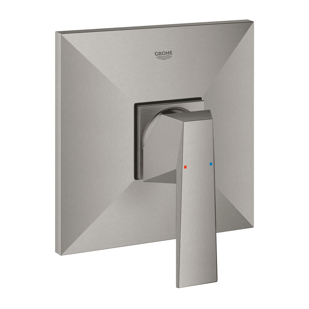 Baterie dus incastrata Grohe Allure Brilliant crom periat Supersteel fara corp ingropat Allure