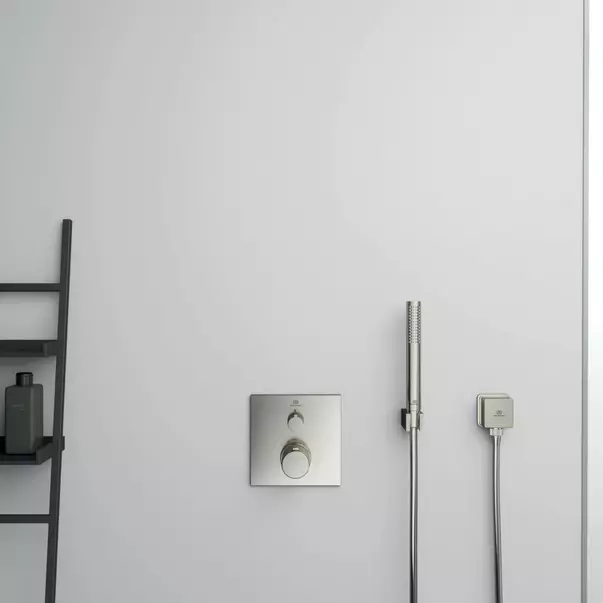 Baterie dus incastrata Ideal Standard Ceratherm C100 argintiu Silver Storm fara corp ingropat picture - 3