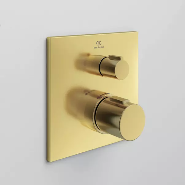 Baterie dus incastrata Ideal Standard Ceratherm C100 auriu periat fara corp ingropat picture - 4