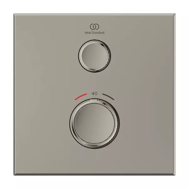 Baterie dus incastrata Ideal Standard Ceratherm Navigo patrata argintiu Silver Storm fara corp ingropat picture - 2