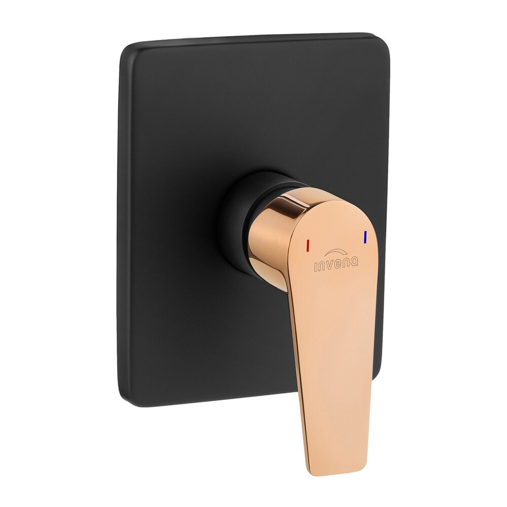 Baterie dus incastrata Invena Midnight 1 functie negru - rose gold