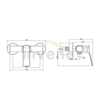 Baterie dus monocomanda Invena Neri negru mat picture - 2