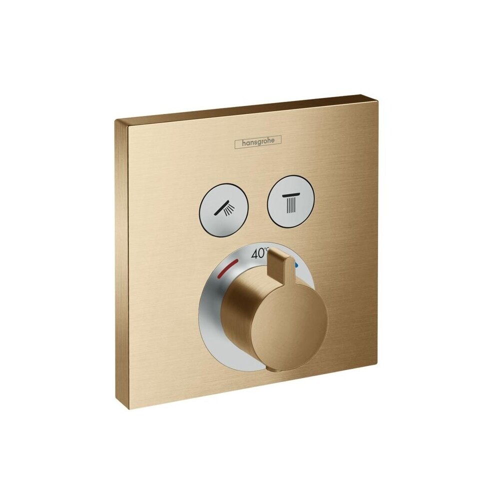 Baterie dus termostatata Hansgrohe ShowerSelect bronz periat incastrata hansgrohe imagine 2022