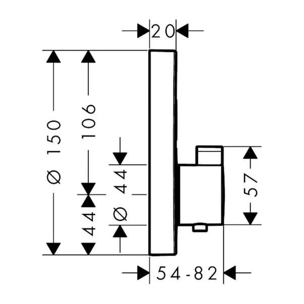 Baterie dus incastrata Hansgrohe ShowerSelect S cu 2 functii alb mat picture - 3
