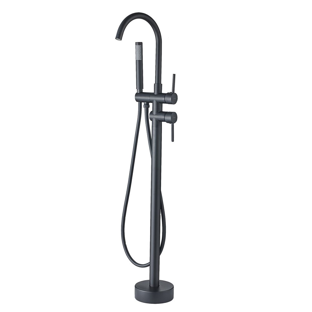 Baterie freestanding negru mat cada Rea Ortis Baie