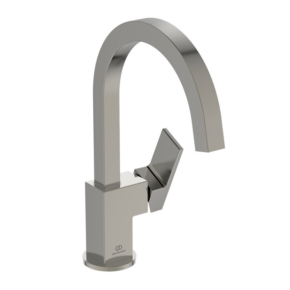 Baterie lavoar Ideal Standard Atelier Extra pipa rotativa argintiu Silver Storm