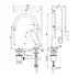 Baterie lavoar Ideal Standard Atelier Extra pipa rotativa crom lucios cu ventil Pop-Up picture - 4