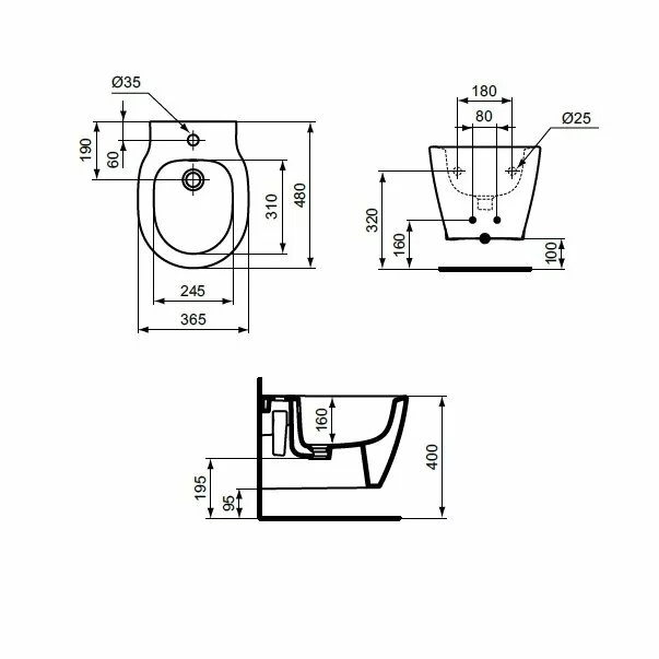 Bideu suspendat Ideal Standard Connect Space picture - 3