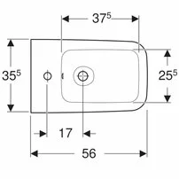 Bideu pe pardoseala Geberit Icon Square alb picture - 3