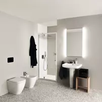 Bideu pe pardoseala Ideal Standard I.life B alb lucios SmartGuard BTW picture - 2