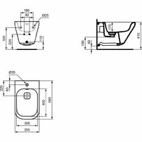 Bideu suspendat Ideal Standard Tonic II alb lucios picture - 3