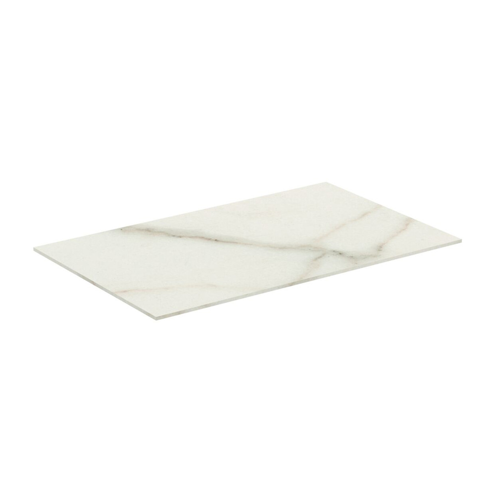 Blat ceramic pentru lavoar Ideal Standard Atelier Conca finisaj alb marmura 60 cm