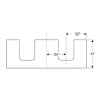 Blat pentru lavoar Geberit One cu decupaj dublu 135 cm greige mat picture - 2