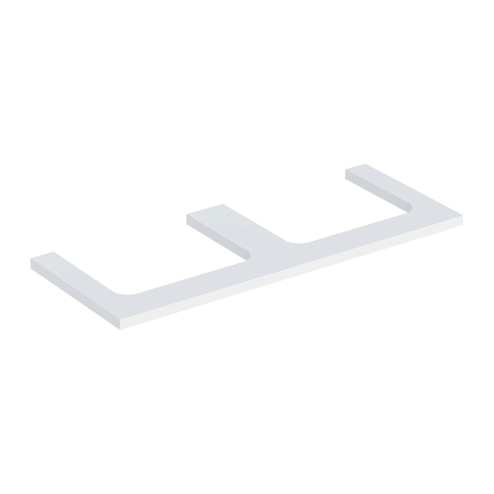 Blat pentru lavoar Geberit One cu decupaj dublu alb mat 135 cm