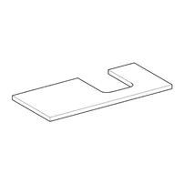 Blat pentru lavoar Geberit One cu decupaj in dreapta 105 cm alb lucios picture - 5