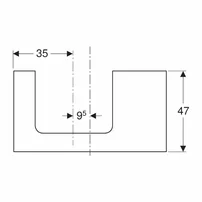 Blat pentru lavoar Geberit One cu decupaj in stanga greige mat 90 cm picture - 2