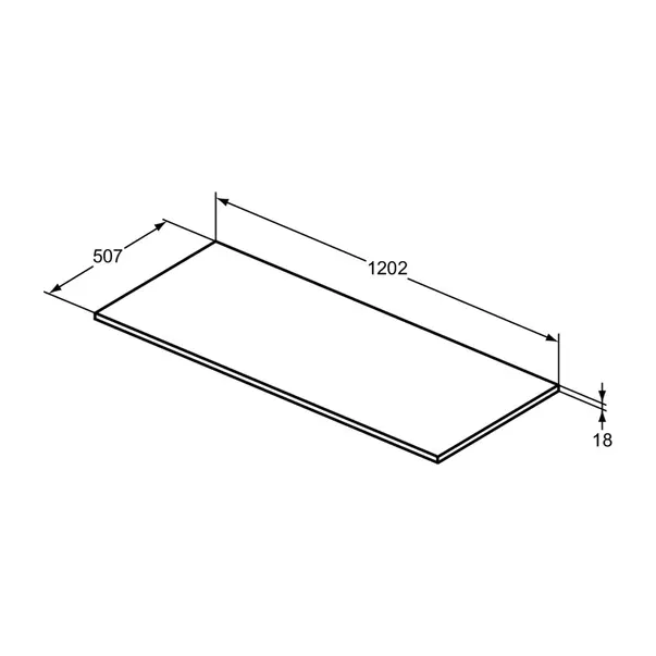 Blat pentru lavoar Ideal Standard i.life B alb mat 120 cm picture - 5